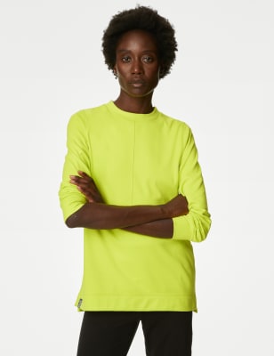 

Womens Goodmove Crew Neck Relaxed Longline Sweatshirt - Limeade, Limeade