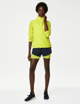 

Womens Goodmove Stormwear™ Packable Hooded Running Jacket - Limeade, Limeade