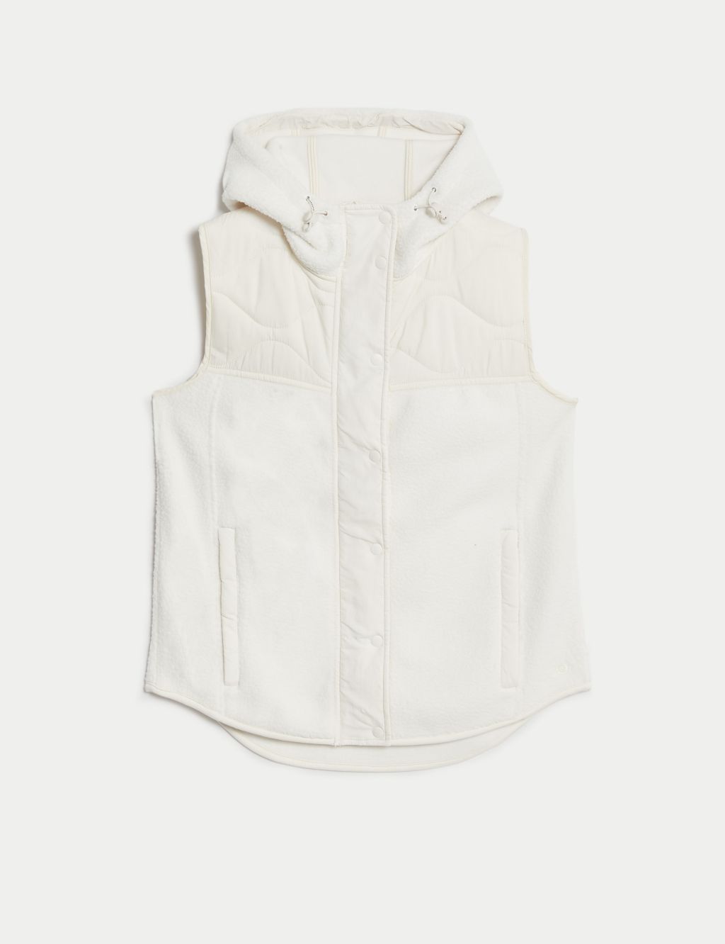 Borg Quilted Zip Up Hooded Gilet image 2