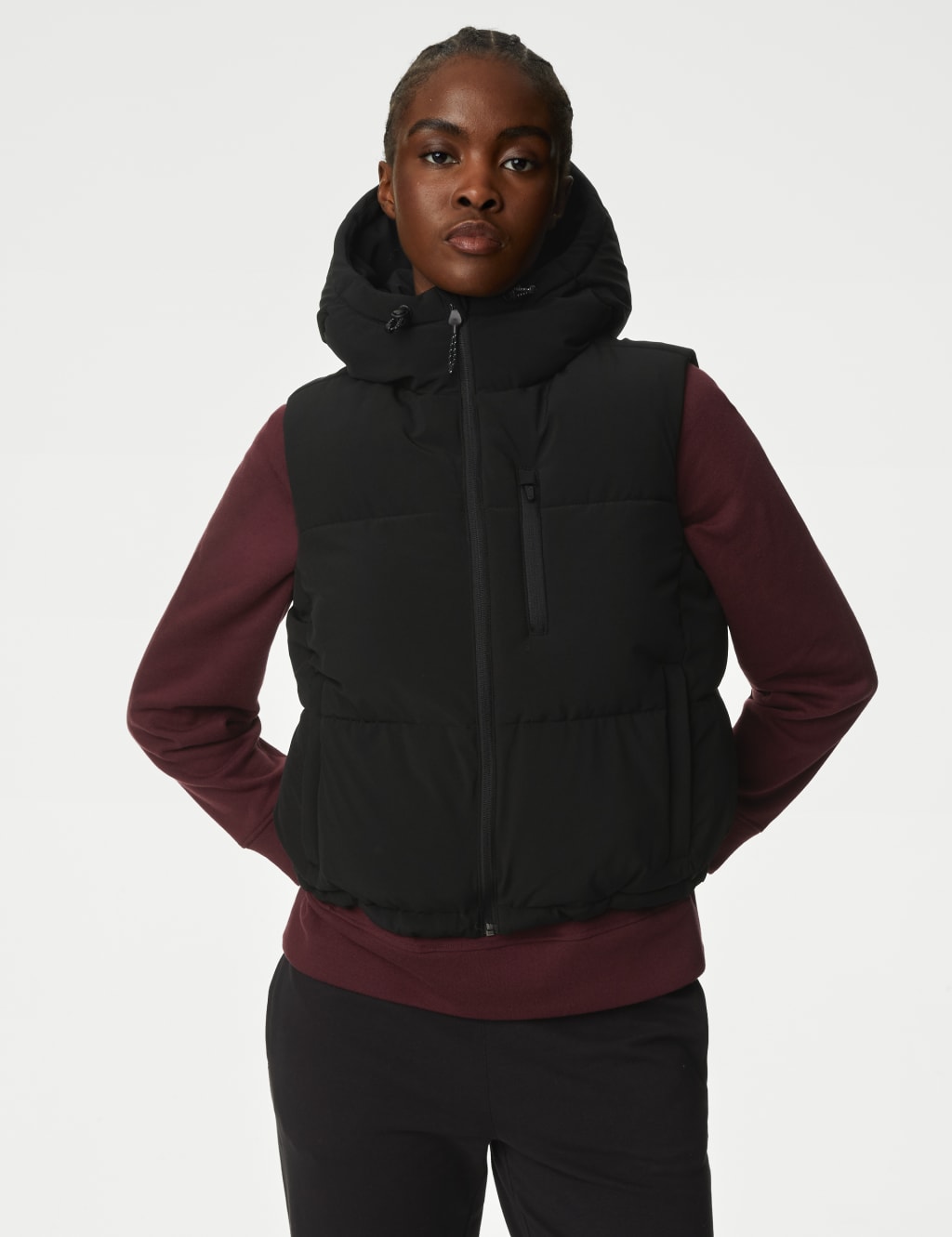 Womens puffer gilet sale