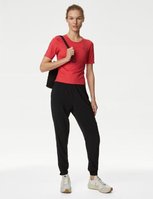 Woven High Waisted Tapered Track Pants | M&S US