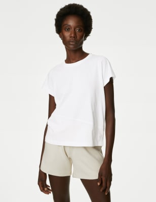 

Womens Goodmove Pure Cotton Relaxed T-Shirt - White, White