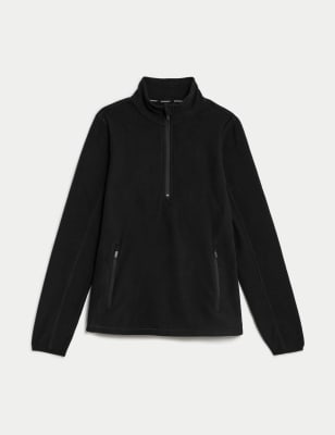 Fleece Funnel Neck Half Zip Sweatshirt