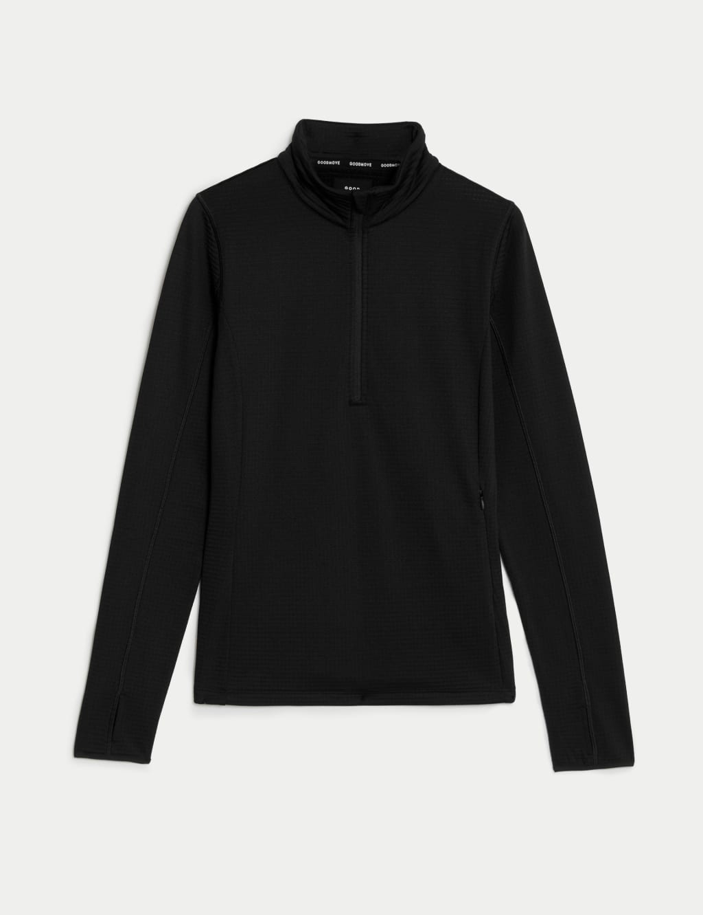 Thermal Textured Half Zip Running Top image 2