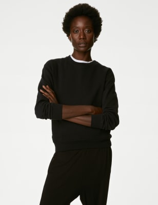 

Womens Goodmove Cotton Rich Crew Neck Relaxed Sweatshirt - Black, Black