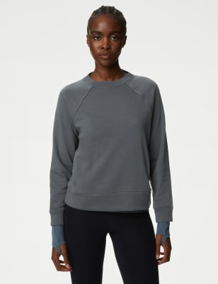 

Womens Goodmove Cotton Rich Crew Neck Sweatshirt - Dark Grey, Dark Grey