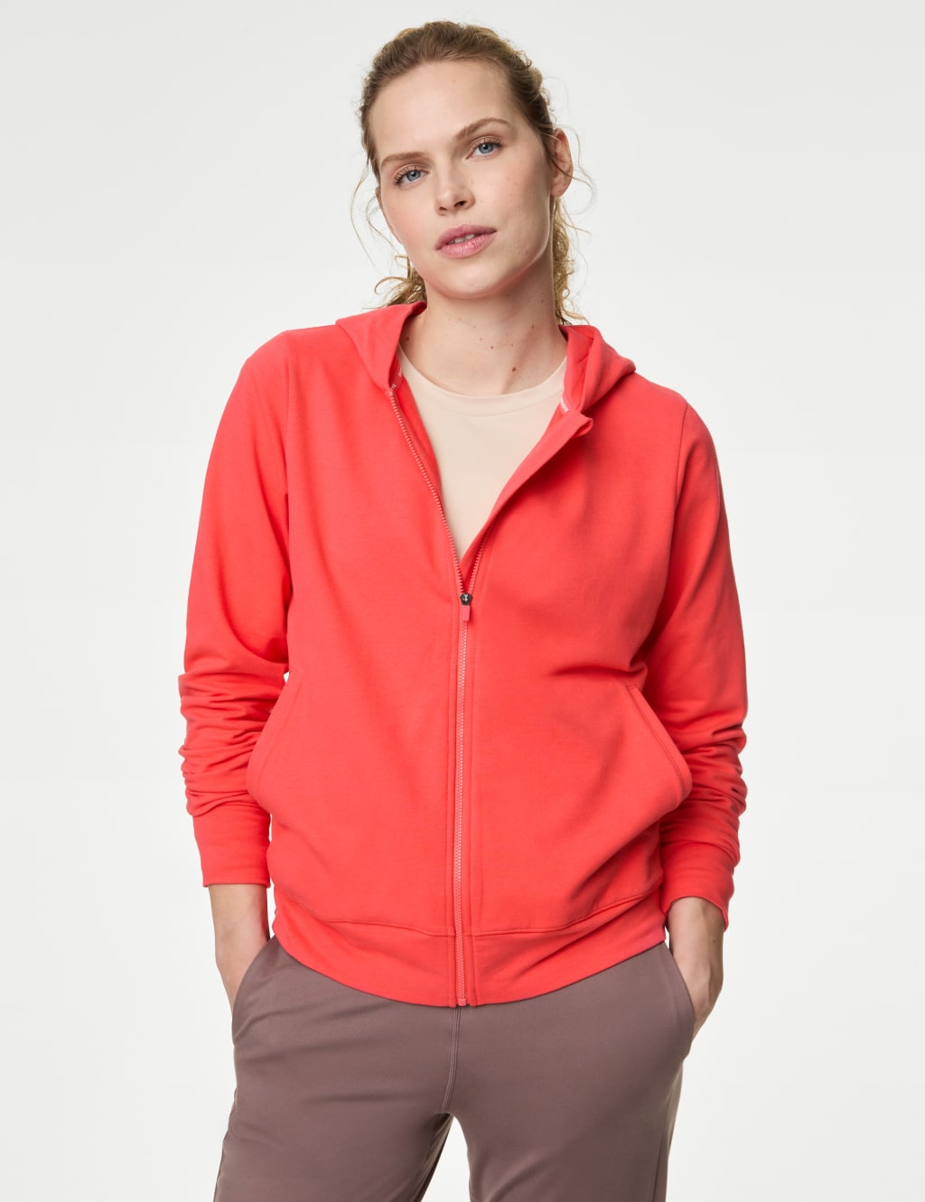 Cotton Rich Relaxed Zip Up Hoodie