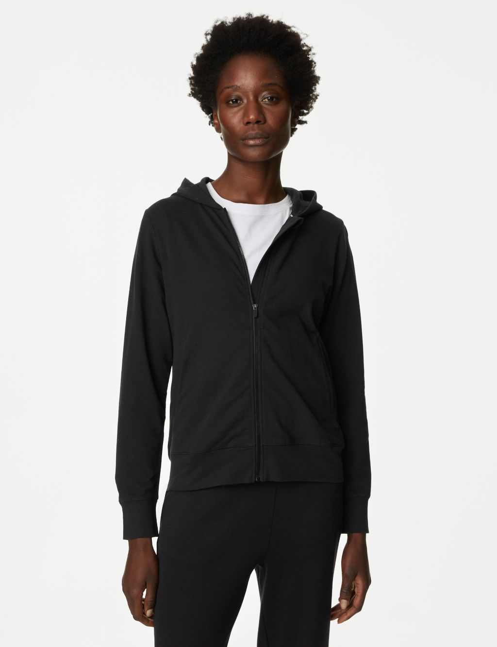 Cotton Rich Relaxed Zip Up Hoodie image 4