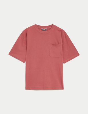 Pure Cotton Crew Neck Relaxed T-Shirt