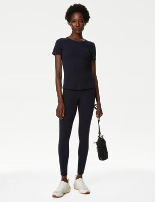 

Goodmove Camiseta de algodón con escote abiertoWomens - Midnight Navy, Midnight Navy