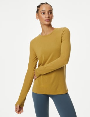 

Womens Goodmove Merinotec™ Crew Neck Walking Top - Dark Ochre, Dark Ochre