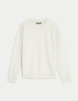 Cotton Rich Mesh Panel Sweatshirt