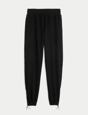 Cotton Rich Mesh Panel Relaxed Joggers