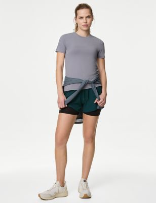 

Womens Goodmove Scoop Neck Fitted T-Shirt - Lavender Grey, Lavender Grey