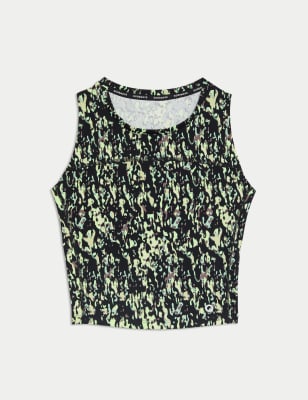 scoop neck crop vest