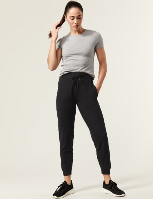 

Womens Goodmove Cotton Rich Cuffed Joggers - Black, Black