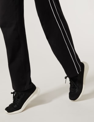 black straight leg joggers