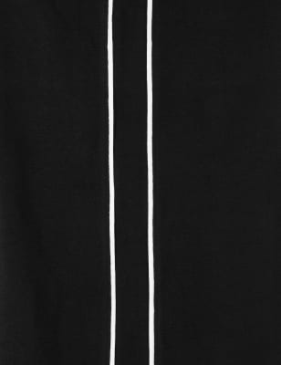 

GOODMOVE Pantalón deportivo straight de algodón con raya lateralWomens - Black, Black