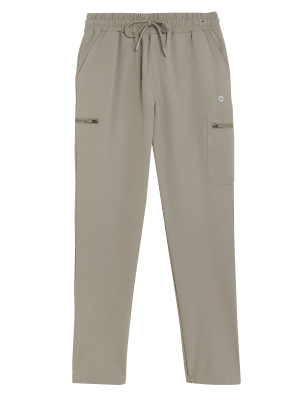 Womens GOODMOVE Tapered Walking Trousers - Lichen