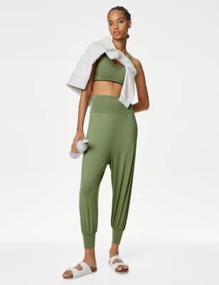 

Womens Goodmove High Waisted Hareem Yoga Joggers - Bright Sage, Bright Sage