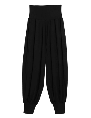 

Womens GOODMOVE High Waisted Hareem Yoga Joggers - Black, Black