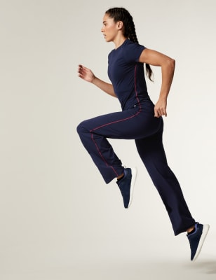 

Womens Goodmove Cotton Rich Side Stripe Joggers - Navy, Navy