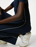 Pantalón deportivo de rayas laterales de algodón