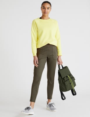 Utility High Waisted Walking Trousers