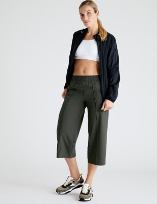 Wo Jupe-culotte tissée coupe droite - Dark Olive