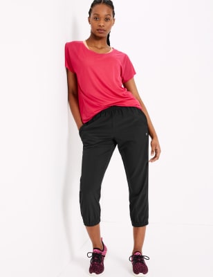 Geweven, kort model joggingbroek