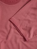 Tričko volného střihu s&nbsp;oválným výstřihem a&nbsp;příměsí bavlny