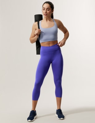 

Womens GOODMOVE Go Balance Cropped Yoga Leggings - Ultraviolet, Ultraviolet