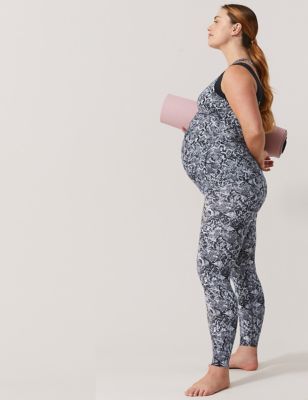 Maternity Go Balance Printed Yoga Leggings - RO