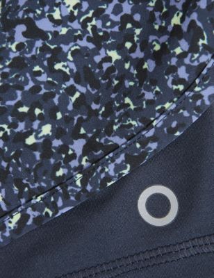 

Womens GOODMOVE Woven Printed Layered Running Shorts - Blue Mix, Blue Mix