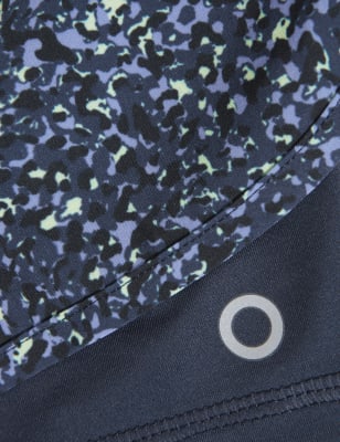 

GOODMOVE Pantalón corto de running en capas estampado tejidoWomens - Blue Mix, Blue Mix