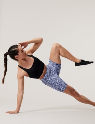 

GOODMOVE Go Move - Pantalón corto de cintura alta para gimnasio estampadoWomens - White Mix, White Mix