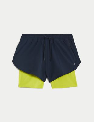 Woven Layered Gym Shorts