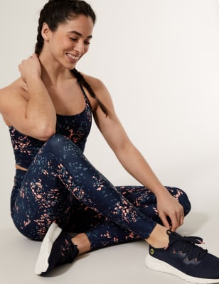 

Womens Goodmove Go Move - Hoch geschnittene Sport-Leggings mit Muster - Bright Coral, Bright Coral