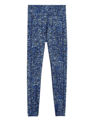 

Womens GOODMOVE Go Move Printed High Waisted Gym Leggings - Purple Mix, Purple Mix