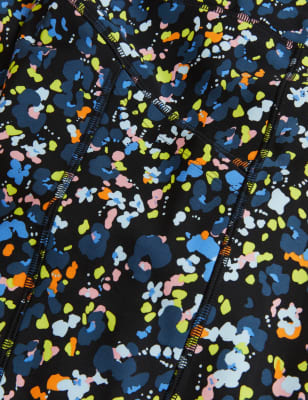 

Womens GOODMOVE Go Move Printed High Waisted Gym Leggings - Dark Blue Mix, Dark Blue Mix