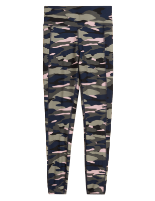 

GOODMOVE Go Move - Leggings de cintura alta estampado para gimnasioWomens - Dark Olive Mix, Dark Olive Mix