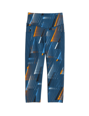 

Womens GOODMOVE Go Train - Hoch geschnittene Sport-Leggings mit Muster - Dark Blue Mix, Dark Blue Mix