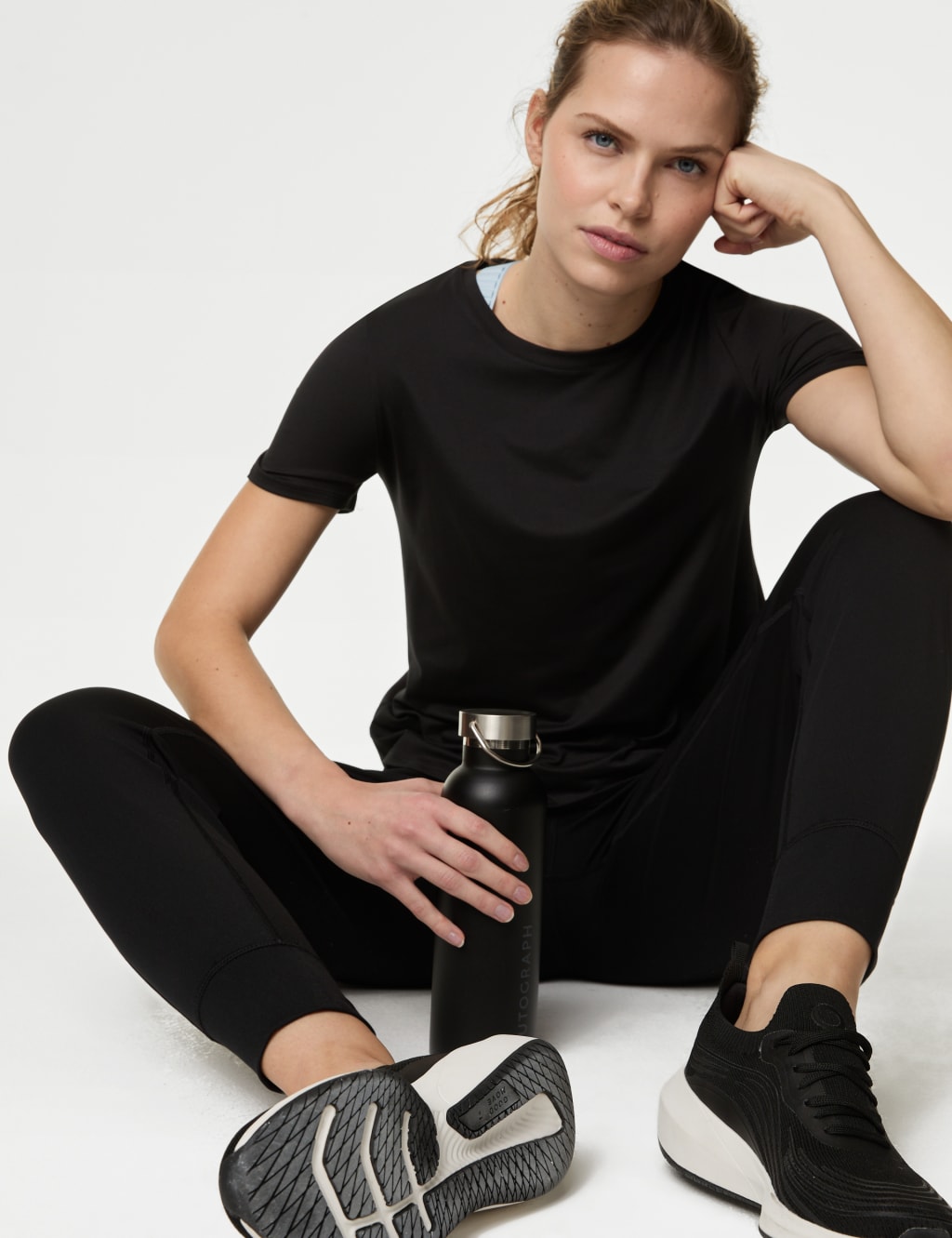 Cuffed High Waisted Sports Joggers image 1