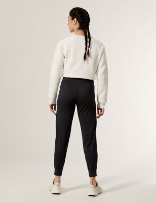 Cuffed High Waisted Sports Joggers