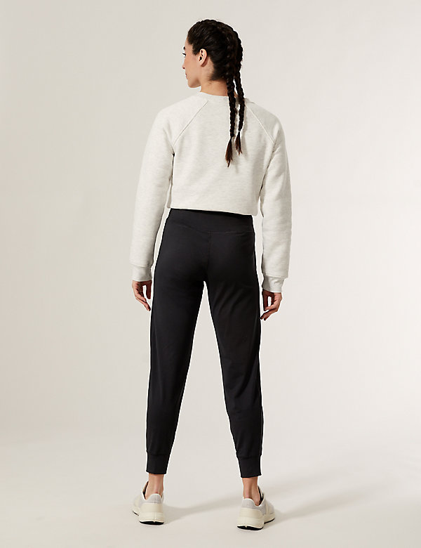 Cuffed High Waisted Sports Joggers - BE