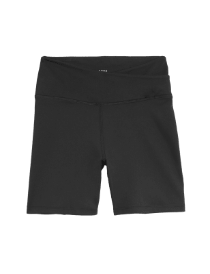 

Womens GOODMOVE Go Balance High Waisted Gym Shorts - Black, Black