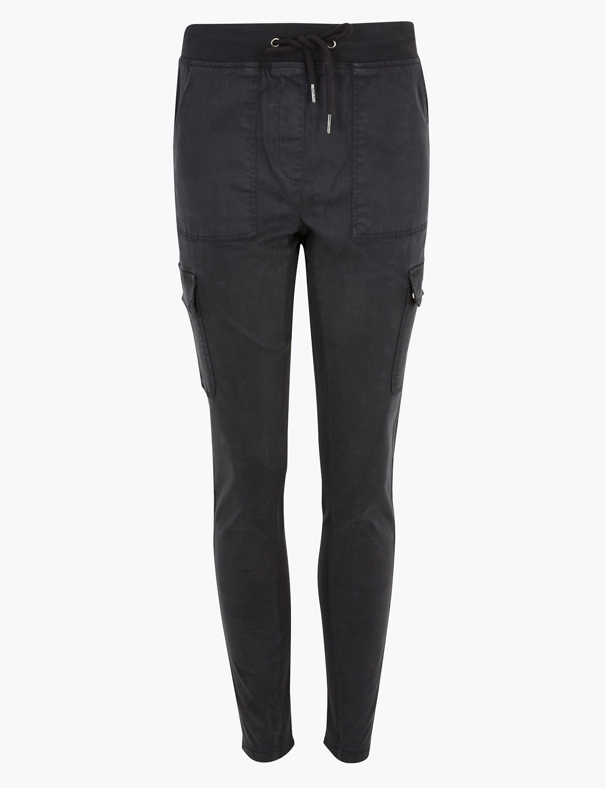 Cotton Rich Skinny Ankle Grazer Trousers