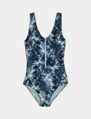 Printed Padded V-Neck Swimsuit