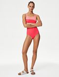 Padded Panelled Scoop Neck Swimsuit