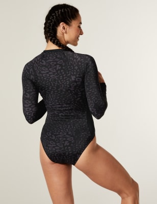Zip Up Long Sleeve Swimsuit